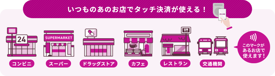 いつものあのお店でタッチ決済が使える！